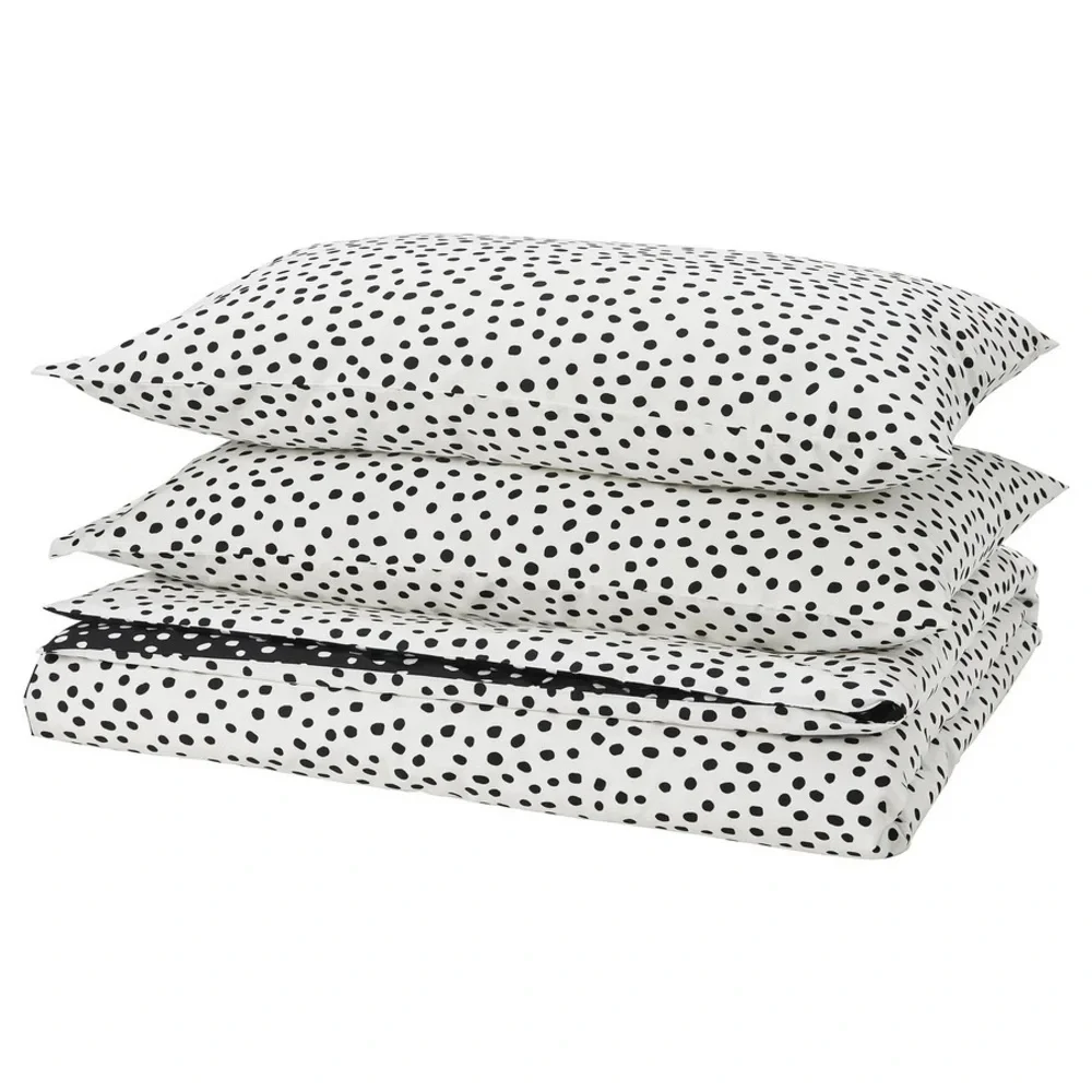 Polka Dot Black and White Duvet Set